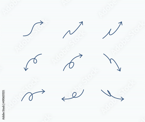arrow curl icon set for web and app. twist, spiral, curved drawing line arrows. editable stroke vector illustration