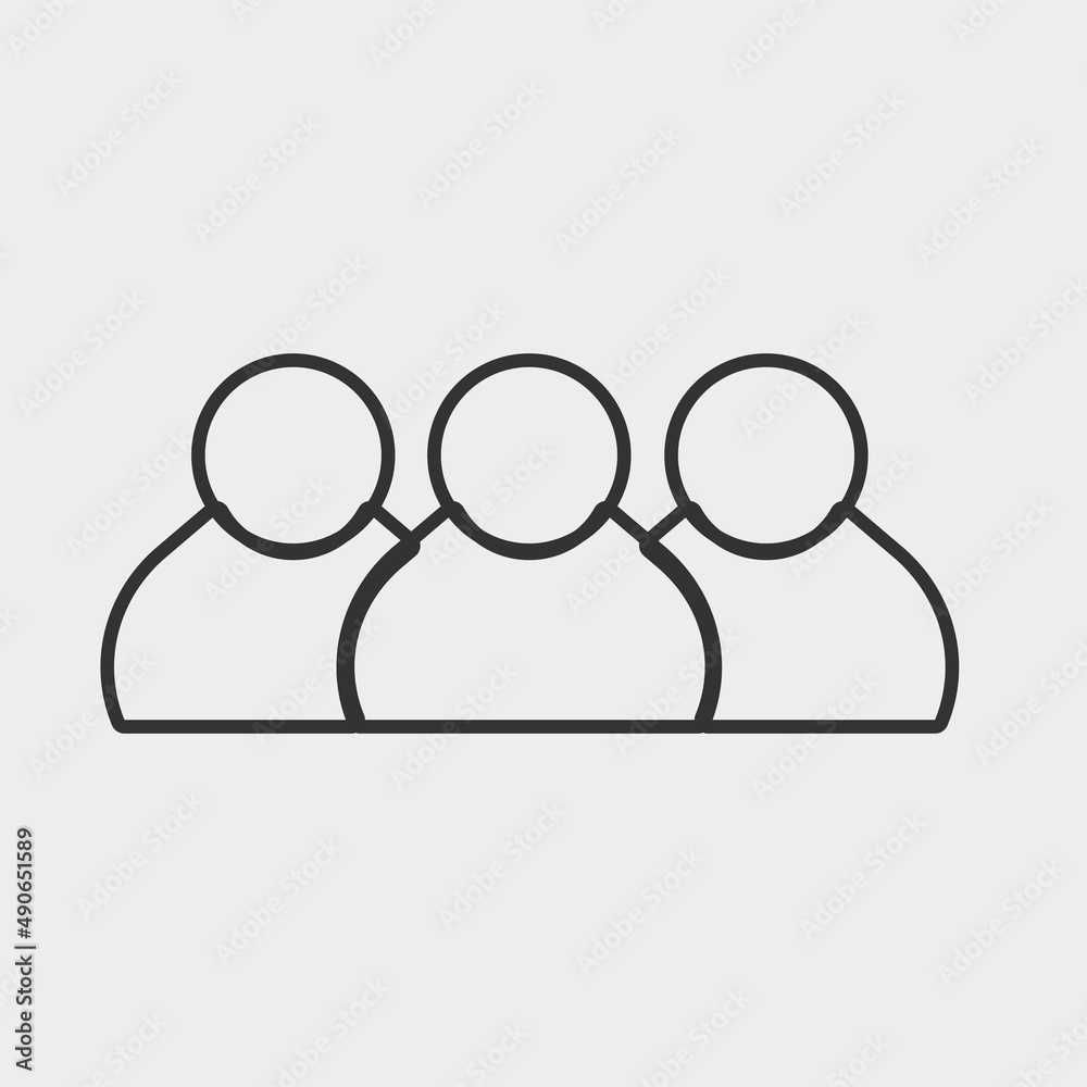 Group of people vector icon illustration sign Group of people vector icon illustration sign