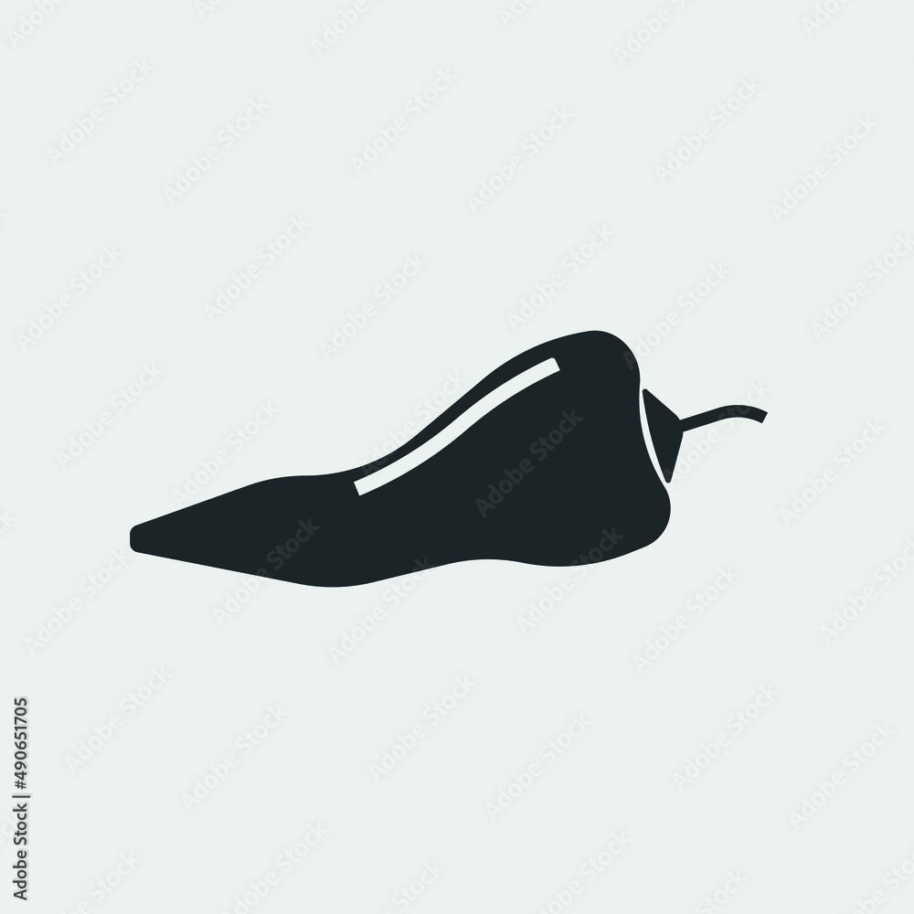 Hot chili vector icon illustration sign Hot chili vector icon illustration sign