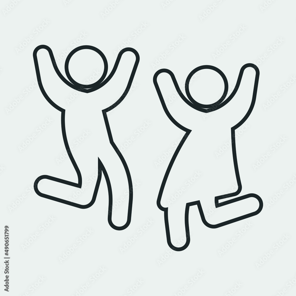 Kids playing vector icon illustration sign Kids playing vector icon illustration sign