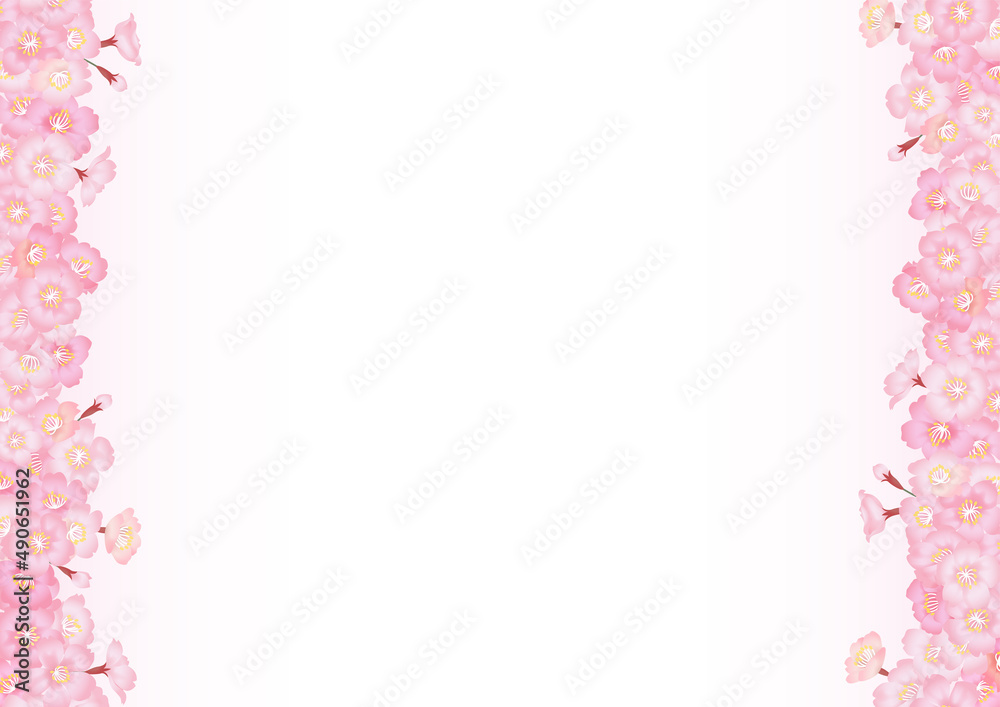 桜の花のベクターフレーム素材