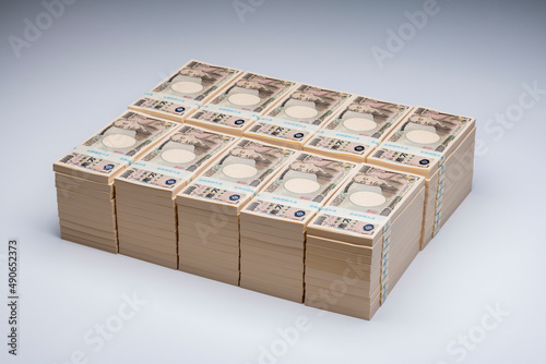 Fotografie 積み上げた一万円の札束（一億円）