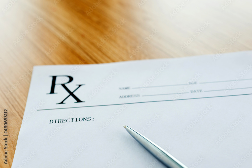 Pen on empty medical prescription Pen on empty medical prescription