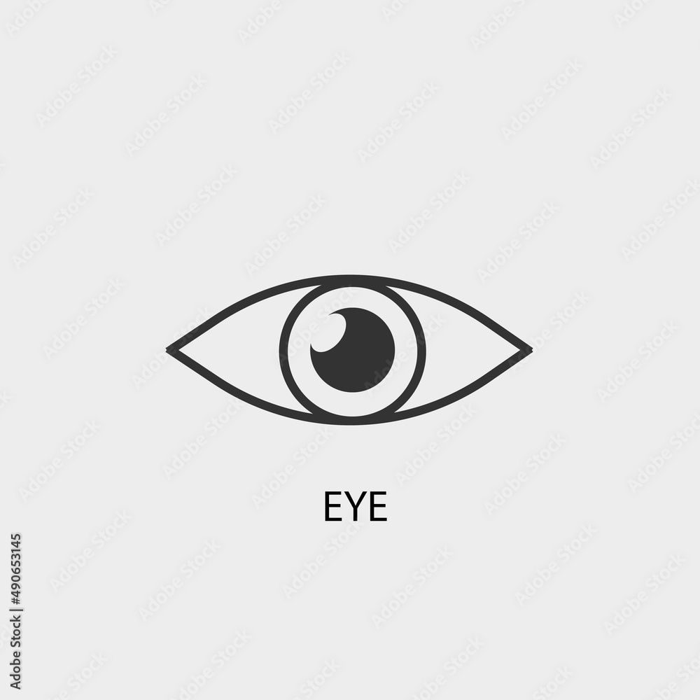 Obraz premium Eye vector icon illustration sign