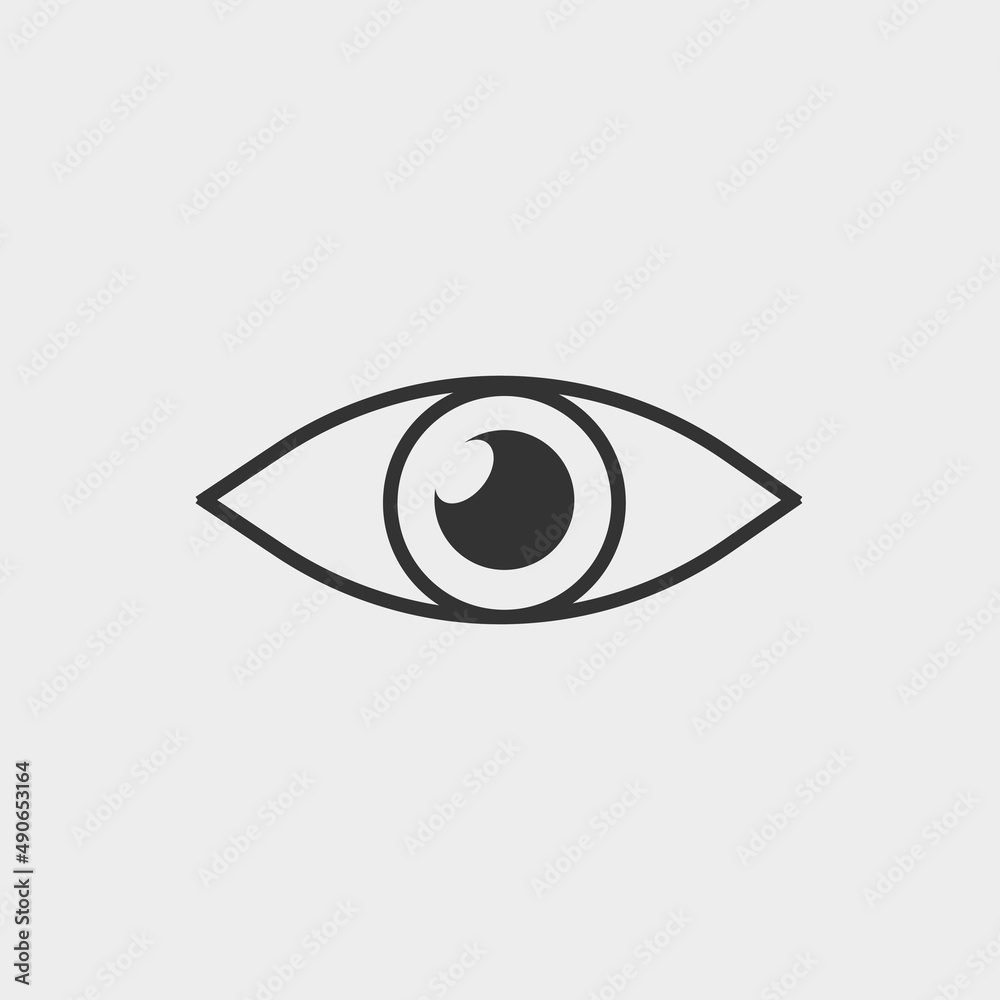 Eye vector icon illustration sign Eye vector icon illustration sign