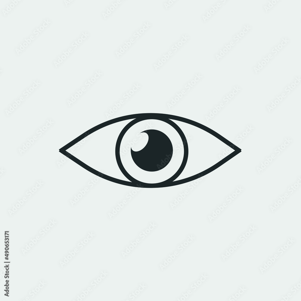 Eye vector icon illustration sign Eye vector icon illustration sign