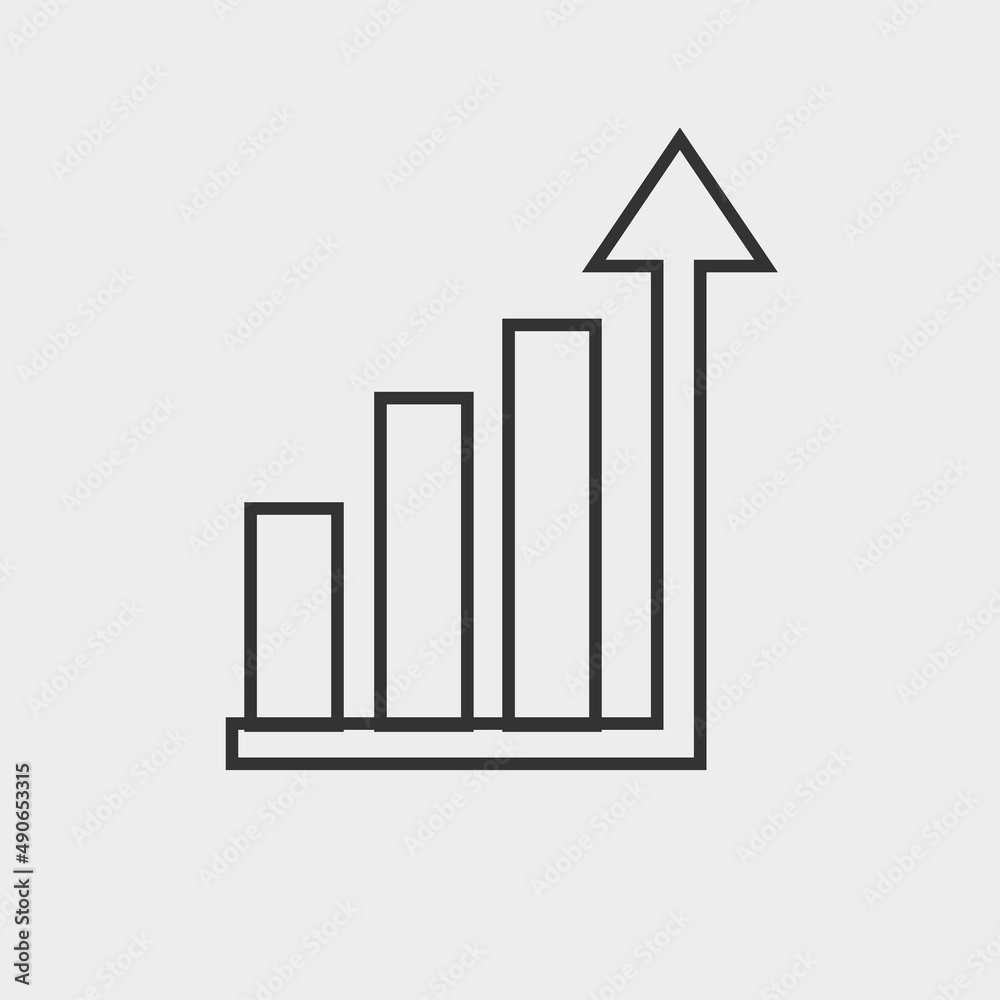 Growth vector icon illustration sign Growth vector icon illustration sign