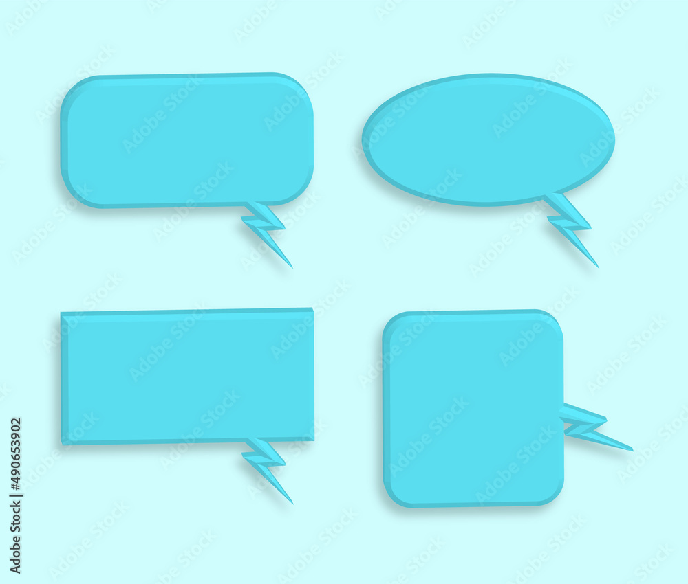 set bundle balloon text illustration with blue color set bundle balloon text illustration with blue color