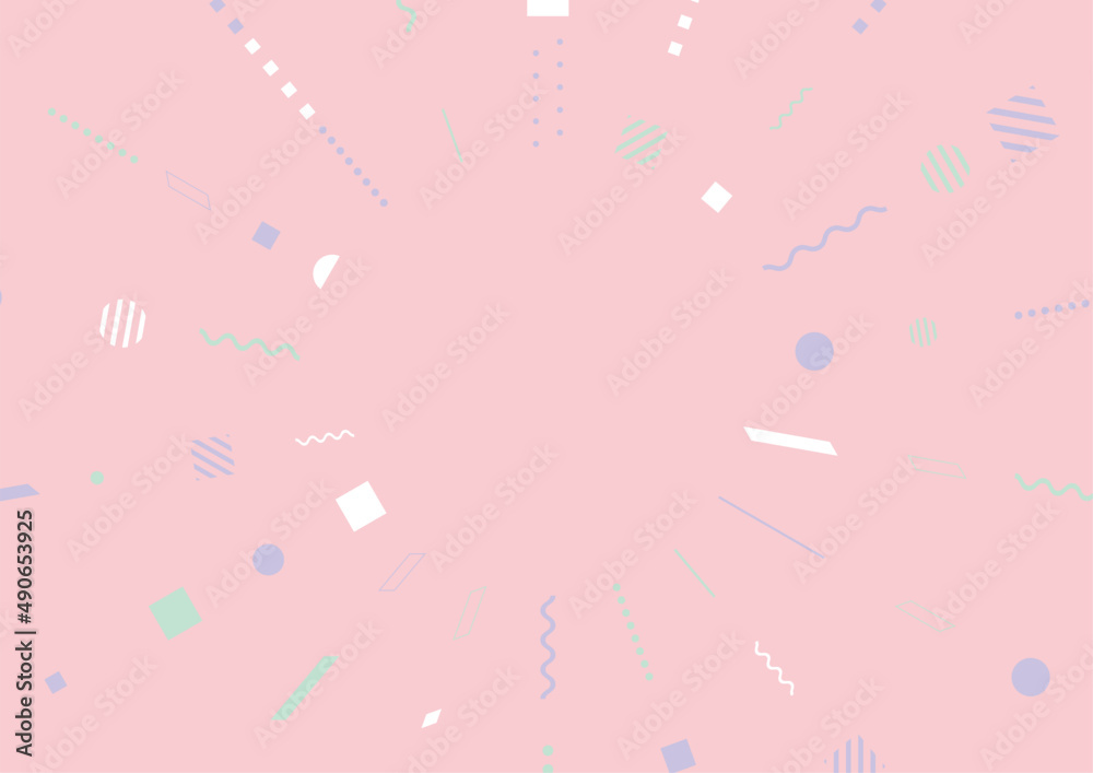 可愛らしい配色のサークル幾何学背景 Stock Vector Adobe Stock