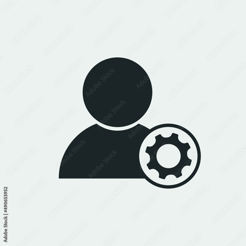 User settings vector icon illustration sign User settings vector icon illustration sign