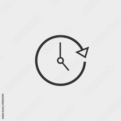 Time arrow vector icon illustration sign