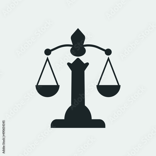 Balance scales vector icon illustration sign