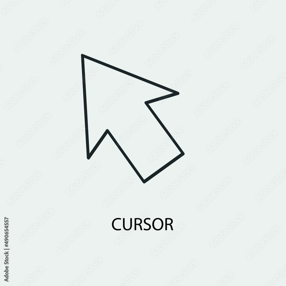 Cursor vector icon illustration sign Cursor vector icon illustration sign
