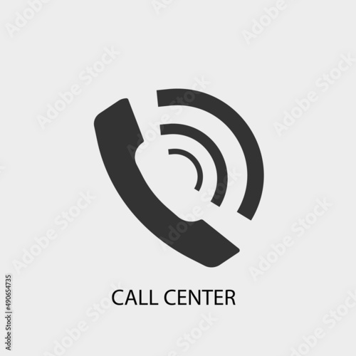 Call center vector icon illustration sign