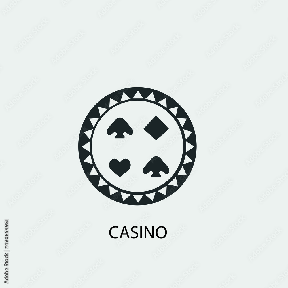 Fototapeta premium Casino vector icon illustration sign
