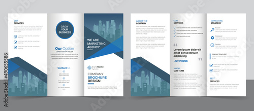 Creative corporate modern business trifold brochure template.