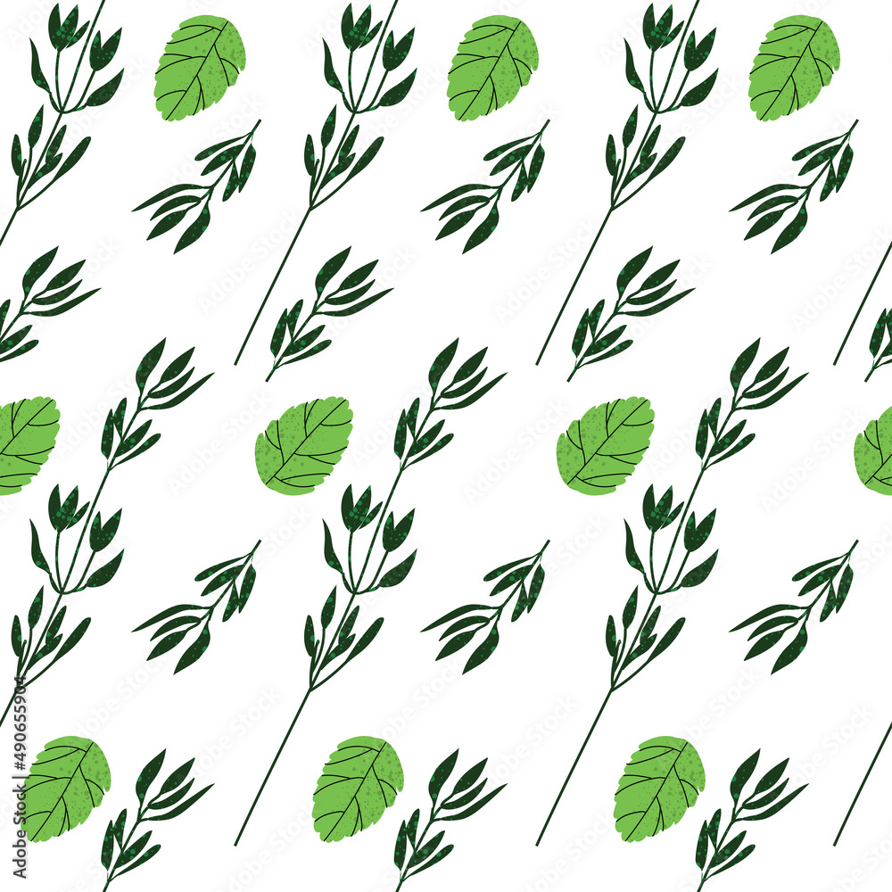 Seamless pattern background - greeneries. Vector illustration of mint, celery and rosemary Seamless pattern background - greeneries. Vector illustration of mint, celery and rosemary