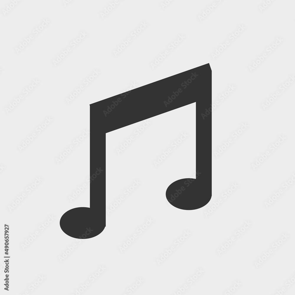 Music vector icon illustration sign Music vector icon illustration sign
