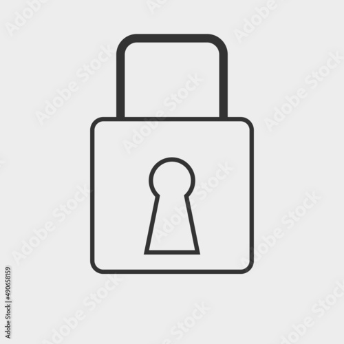 Padlock vector icon illustration sign