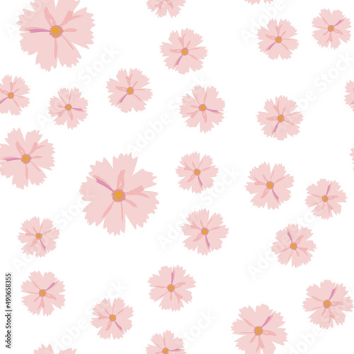 Abstract Flower Seamless Pattern Background. Illustration © olegganko