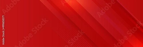 Modern abstract dark red banner background. Gradient light red colorful Abstract wide banner design background © Salman