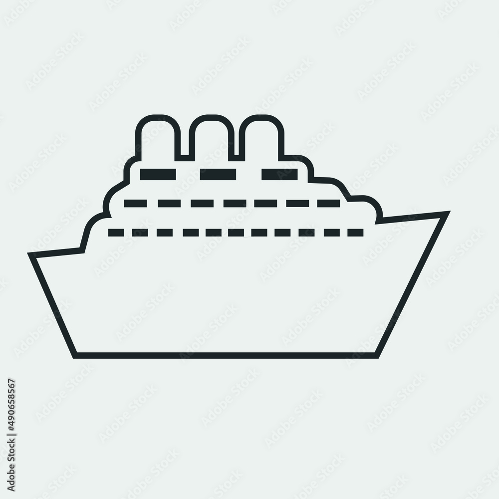 Ship vector icon illustration sign Ship vector icon illustration sign