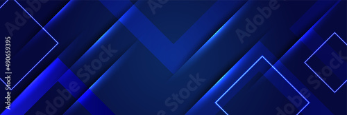 Modern abstract dark blue banner background. Vector illustration template with pattern. Design for technology, business, corporate, institution, party, festive, seminar, and talks.