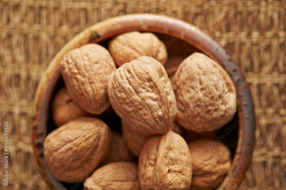 walnuts in a bowl walnuts in a bowl