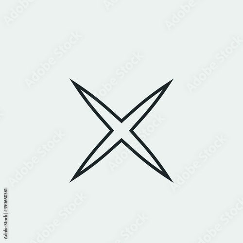 Cancel cross vector icon illustration sign
