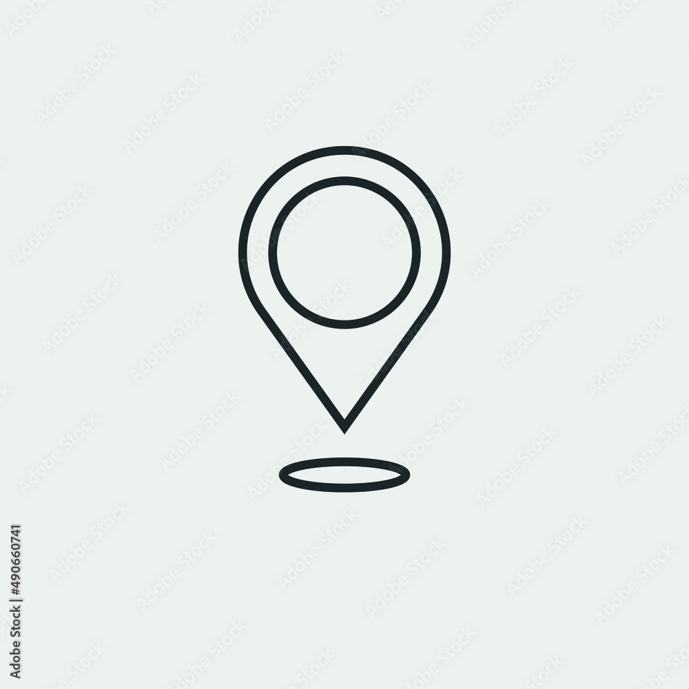 Location vector icon illustration sign