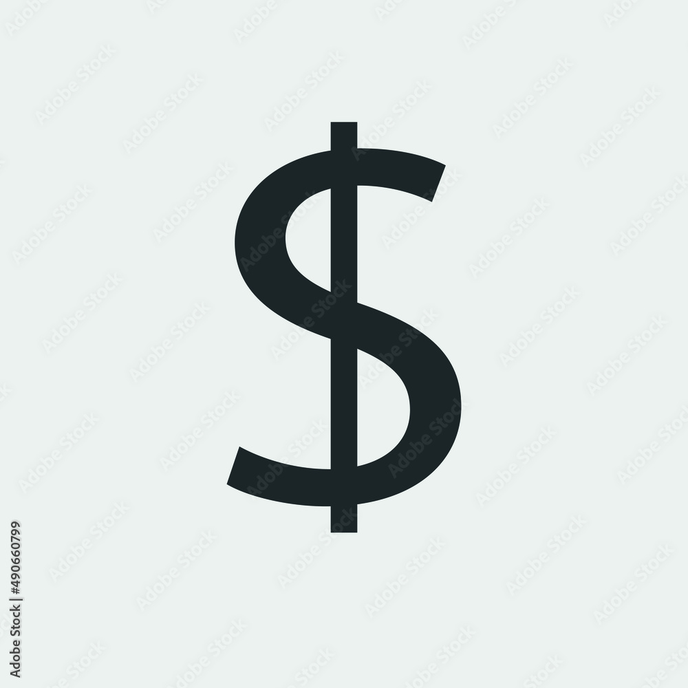 Obraz premium Money dollar sign vector icon illustration sign