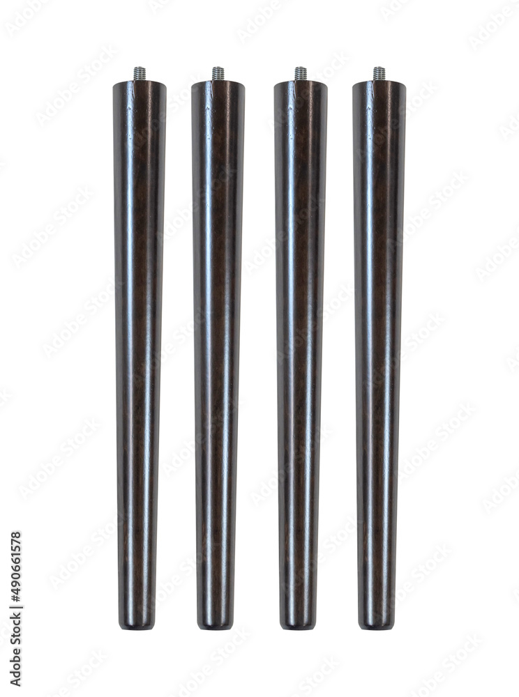 Wooden furniture legs of dark color Wooden furniture legs of dark color