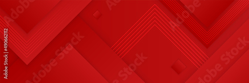 Modern abstract dark red orange yellow banner background. rectangle line light blue colorful Abstract wide banner design background