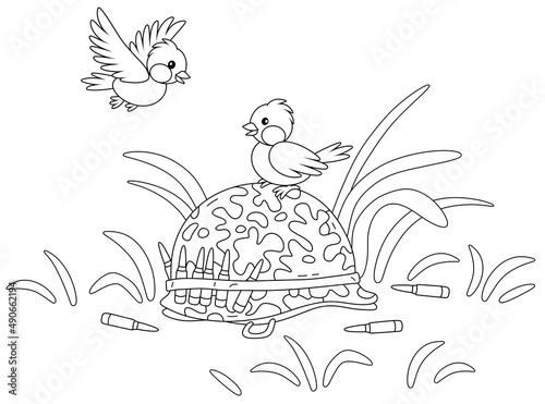 Antiwar protest symbol with...