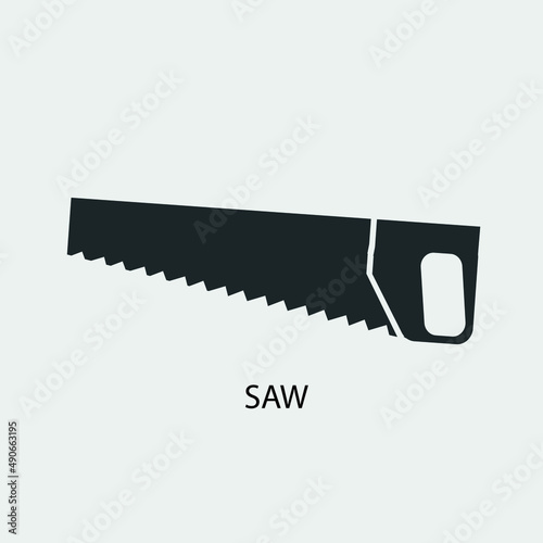 Saw vector icon illustration sign