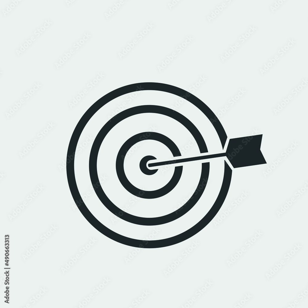 Target vector icon illustration sign Target vector icon illustration sign