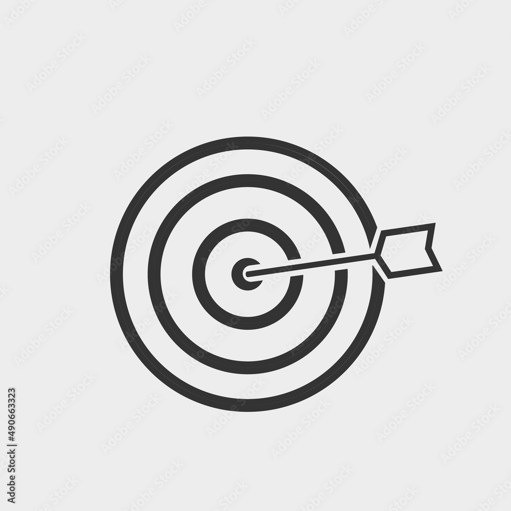 Target vector icon illustration sign Target vector icon illustration sign