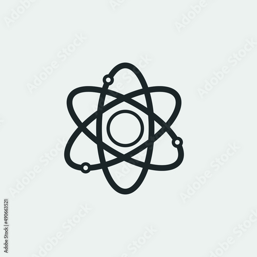 Atom vector icon illustration sign