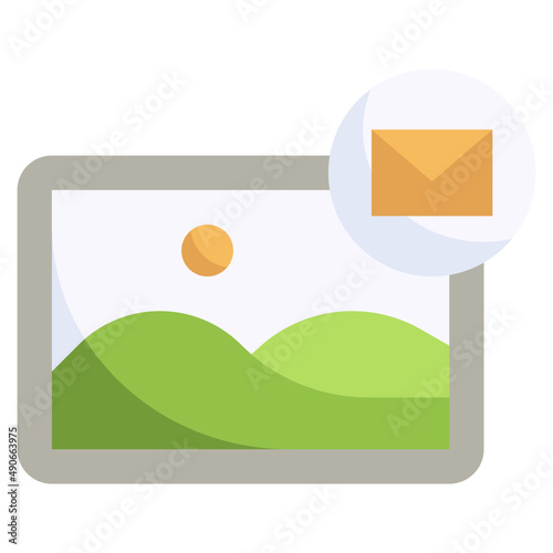 EMIL flat icon,linear,outline,graphic,illustration photo