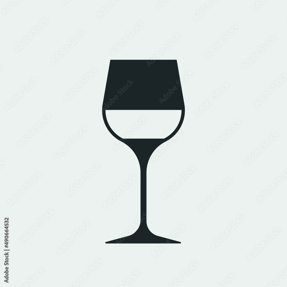Glass of wine vector icon illustration sign Glass of wine vector icon illustration sign