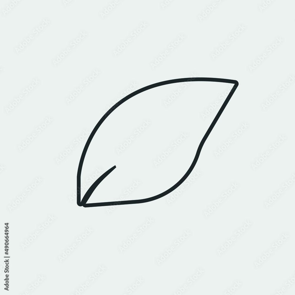 Leaf vector icon illustration sign Leaf vector icon illustration sign