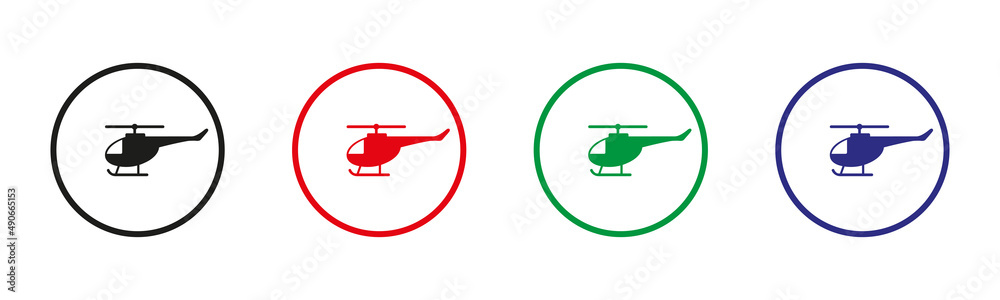 Helicopter. Vector image.