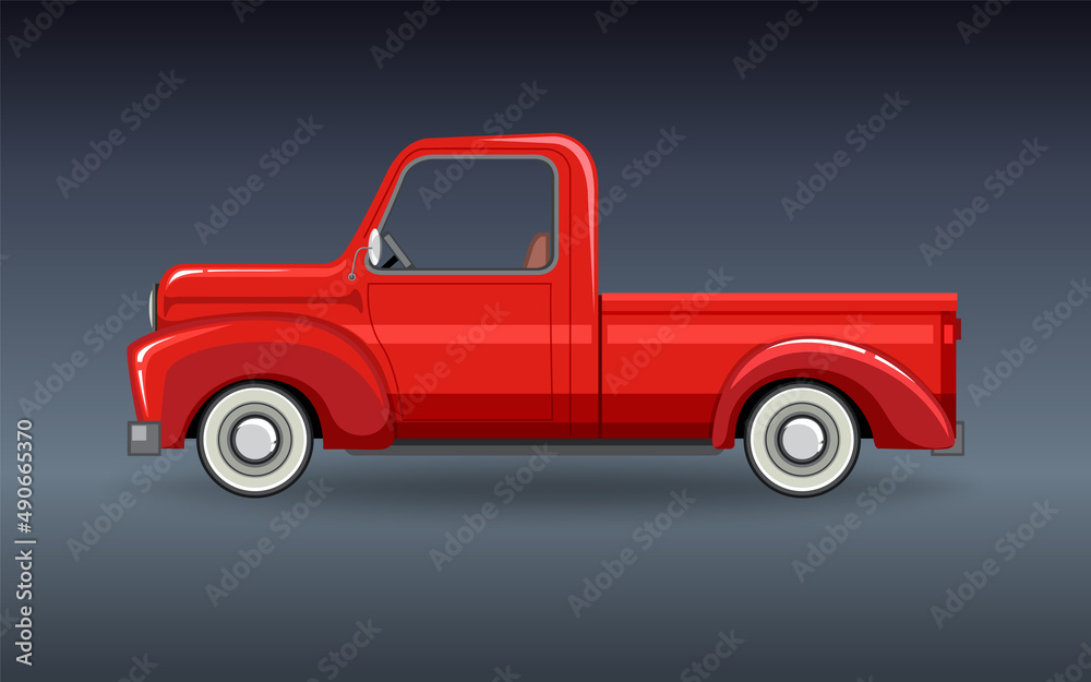 Classic car on gray background Classic car on gray background