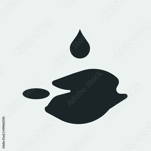 Oil spill vector icon illustration sign