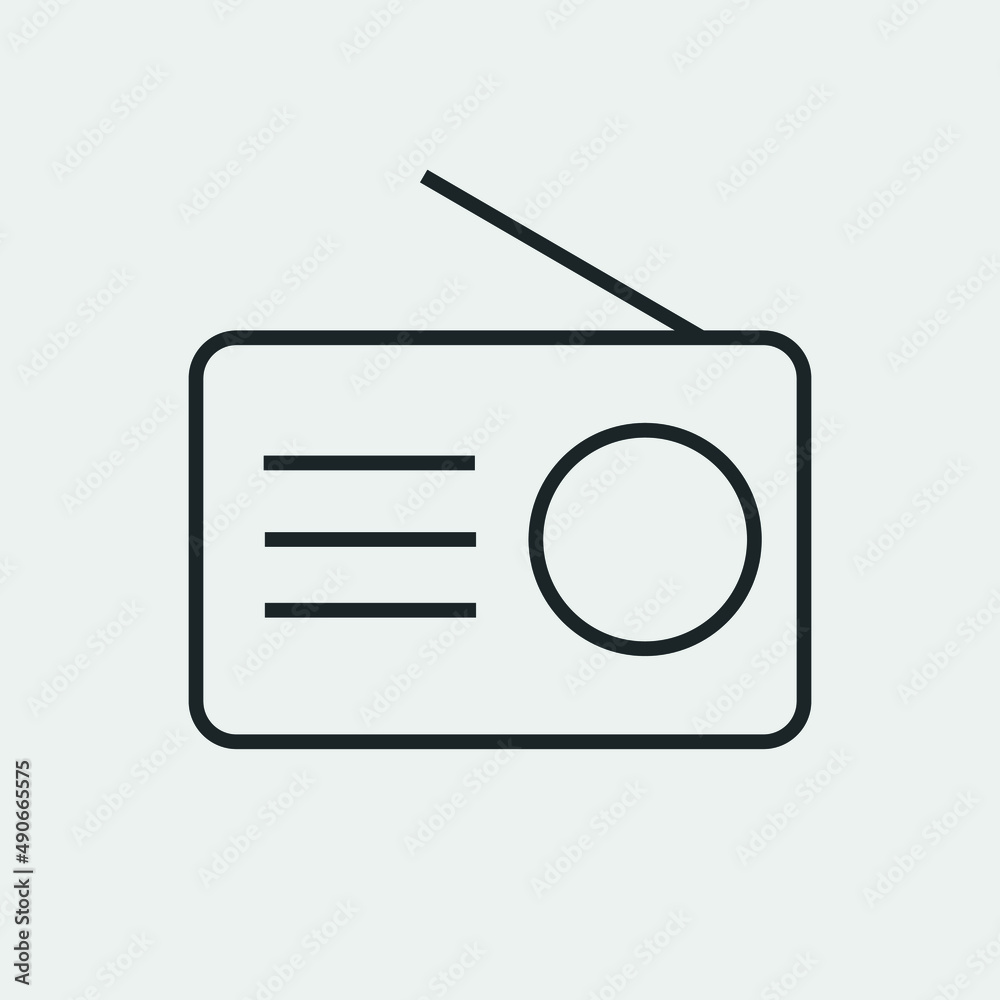 Radio vector icon illustration sign Radio vector icon illustration sign
