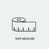 Tape measure vector icon illustration sign