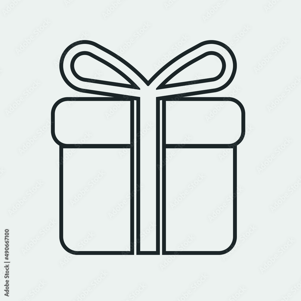 Gift box vector icon illustration sign Gift box vector icon illustration sign