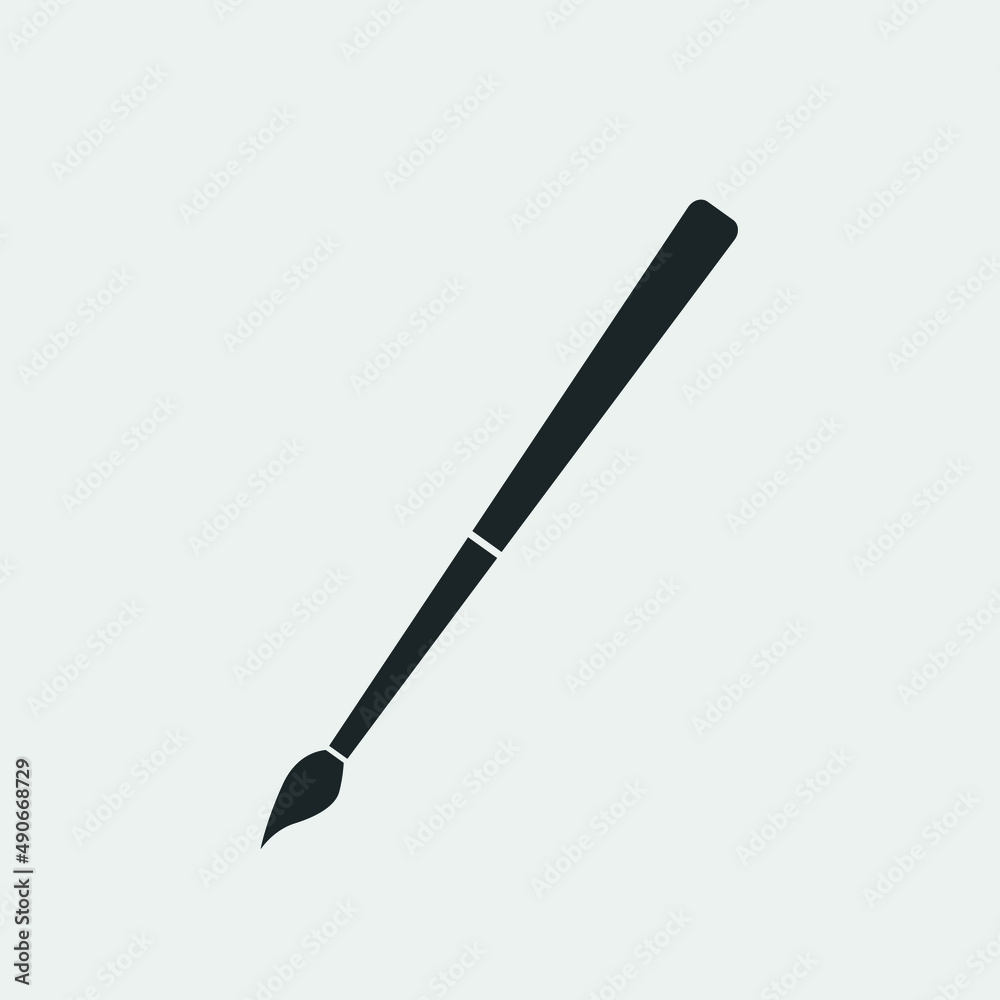 Brush vector icon illustration sign Brush vector icon illustration sign