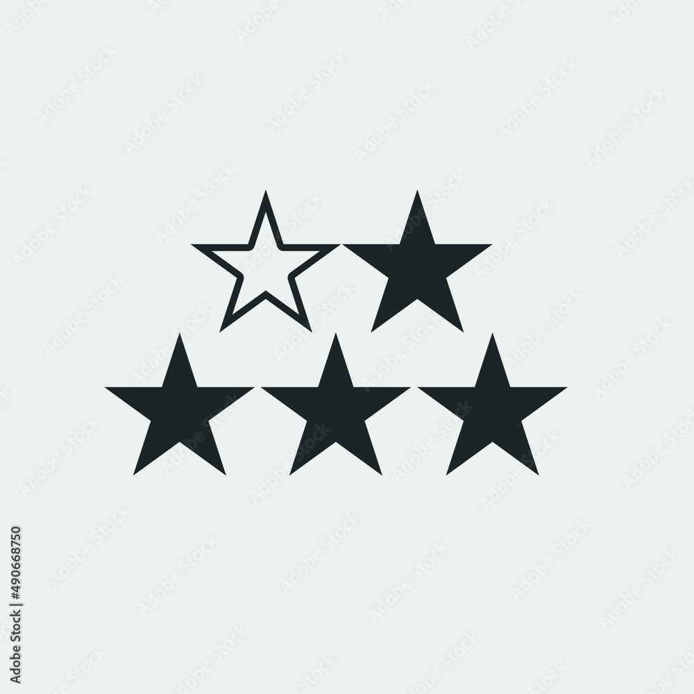 Star rating vector icon illustration sign Star rating vector icon illustration sign