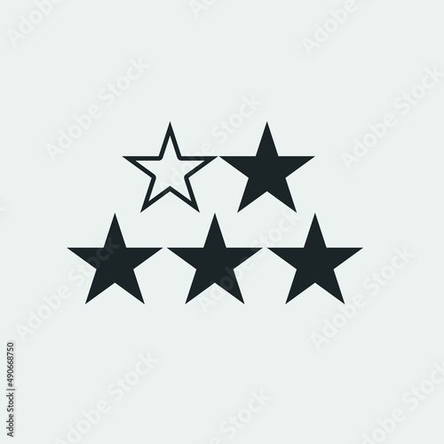 Fototapeta Naklejka Na Ścianę i Meble -  Star rating vector icon illustration sign
